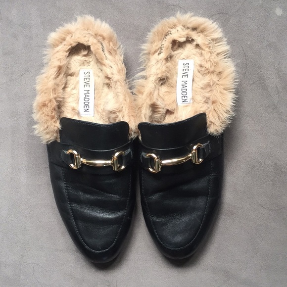 steve madden fur lined mules